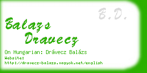 balazs dravecz business card