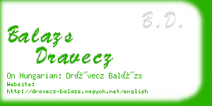 balazs dravecz business card